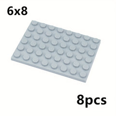 8pcs Building Blocks Thin Figures Bricks 6x8 Dots Educational