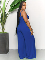 Sleeveless Wide Leg Jumpsuit Casual Suspender Jumpsuit