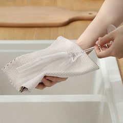 5pcs Fish Scale Glass Wiping Cloth Microfiber Cleaning Towel