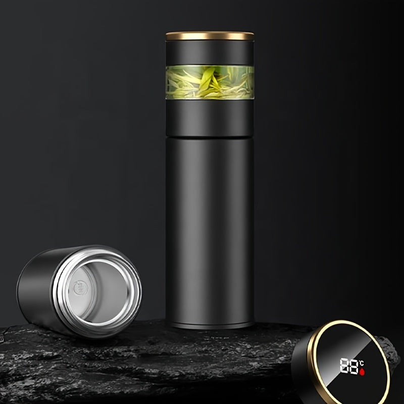 Digital Temp Display Water Bottle with Tea Infuser 316 Stainless Steel Insulated
