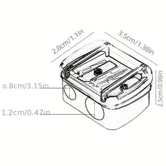 Double Holes Cosmetic Pencil Sharpener Stainless Steel Blades Plastic Cover