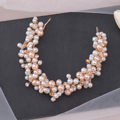 Golden Beaded Headband Wedding Bridal Headband