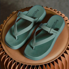 Women's Platform Flip Flops Open Toe Casual Slippers