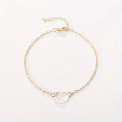 Heart Decor Chain Bracelet for Girls Daily Wear