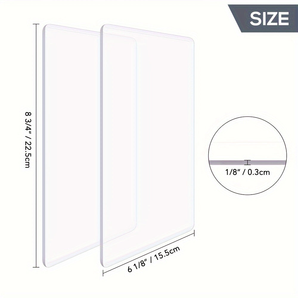 2pcs Plastic Plates for Die Cutting Embossing Machine DIY Scrapbooking Craft