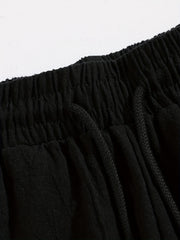 Men's Linen Blend Shorts Drawstring Casual Loose Summer Shorts