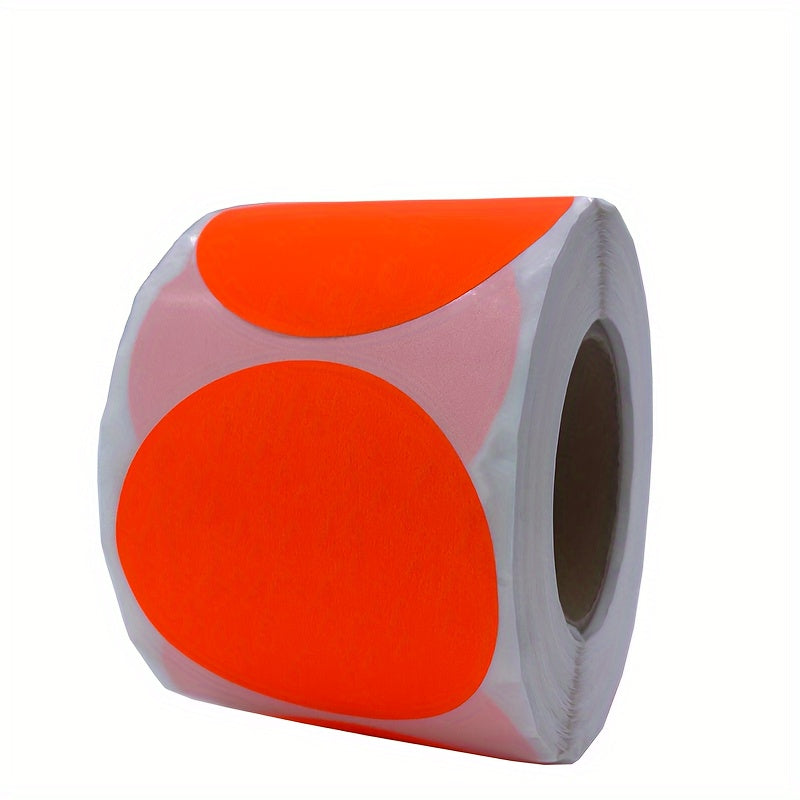 500pcs Fluorescent Red Stickers 38 1mm Dot Marker Roll