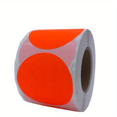 500pcs Fluorescent Red Stickers 38 1mm Dot Marker Roll