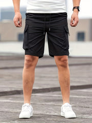 Outdoor Men's Cargo Shorts With Stretch Fabric & Pockets