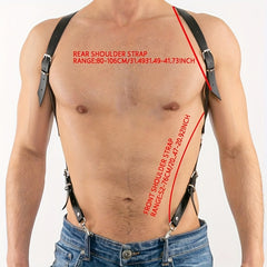 Men's Punk Shoulder Harness PU Leather Belt for Cosplay