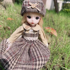 Princess Doll Set with Dress, Hat, Shoes for 1/12 BJD Doll - Gift