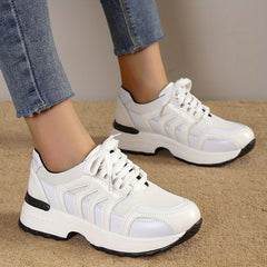 Women's Chunky Sneakers Lace Up Running Shoes Thick Sole Dad Shoes