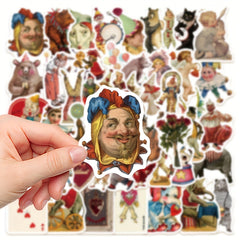 50pcs Circus Clown Car Luggage Water Cup Doodle Waterproof Stickers