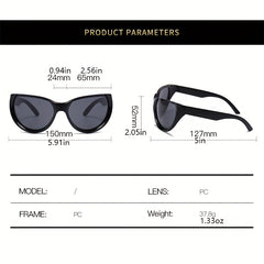 Y2K Cyberpunk Sunglasses UV400 Mirror Lens Sun Shades