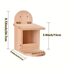 Hanging Squirrel Picnic Table Feeder Wooden Squirrel Feeder Box