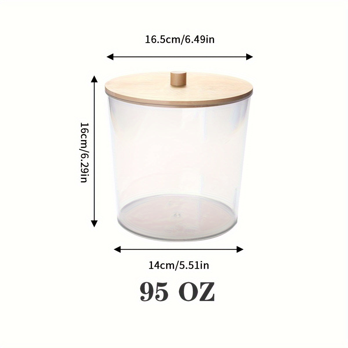 Large Plastic Laundry Pods Container with Bamboo Lid
