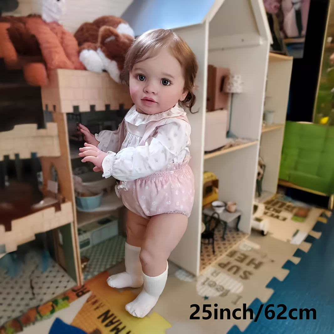 Pippa Doll NPK Pre Painted Vinyl Reborn Girl Soft Touch 3D Skin Lifelike Kids Si