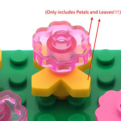 20pcs Mini Building Block Set DIY Flower & Clover Scene Kit Mixed Colors