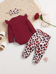 Baby Mama Embroidered Onesie & Leopard Print Trousers Set