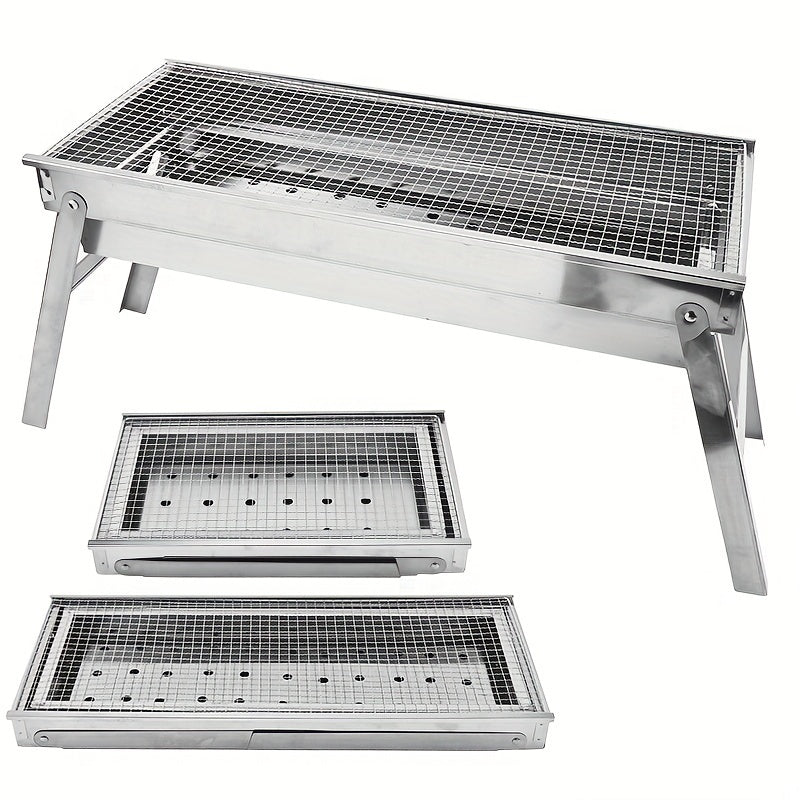 Portable Charcoal Grill for Camping Hiking Picnics - Folding BBQ Grill