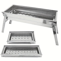 Portable Charcoal Grill for Camping Hiking Picnics - Folding BBQ Grill