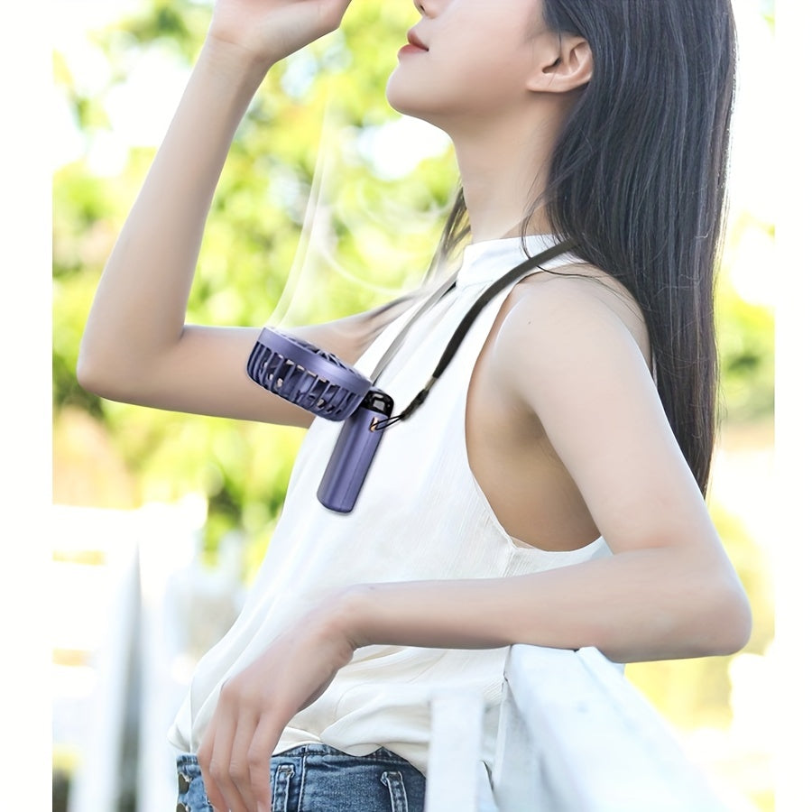 Portable Folding Fan Pocket Fan Hanging Neck Fan Desktop Fan