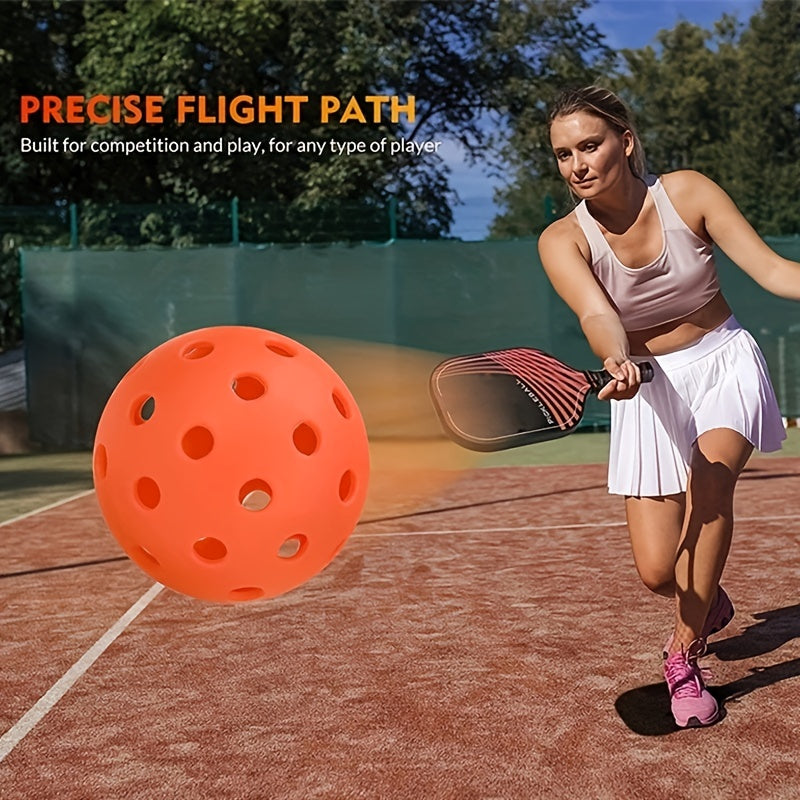 6pcs Durable Pickleball Balls 40 Holes Outdoor Indoor Training