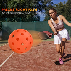 6pcs Durable Pickleball Balls 40 Holes Outdoor Indoor Training