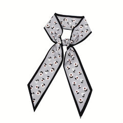 2pcs Purple Skinny Scarf Long Ribbon Neckerchief Twilly Scarf Hair Ribbon