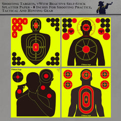 25pcs 20-32cm Shooting Targets Fluorescent Self-Adhesive Highly Visible