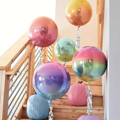5pcs Gradient Foil Balloons Wedding Birthday Christmas Decor
