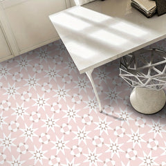 9pcs Pink Printed Floor Stickers Waterproof Anti-slip Home Decoration