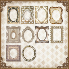 10pcs Retro Border Journal DIY Material Pack