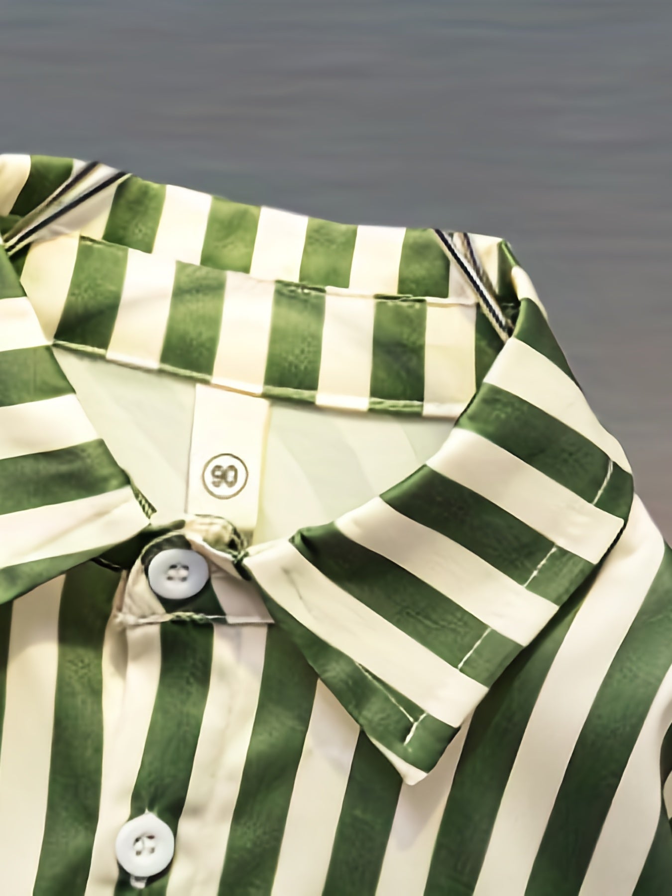 Boys Striped Button Down Shirt Long Sleeve Pocket Top Spring Summer Wear