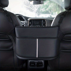 1pc Leather Car Handbag Holders Between Seats Organizer Bag