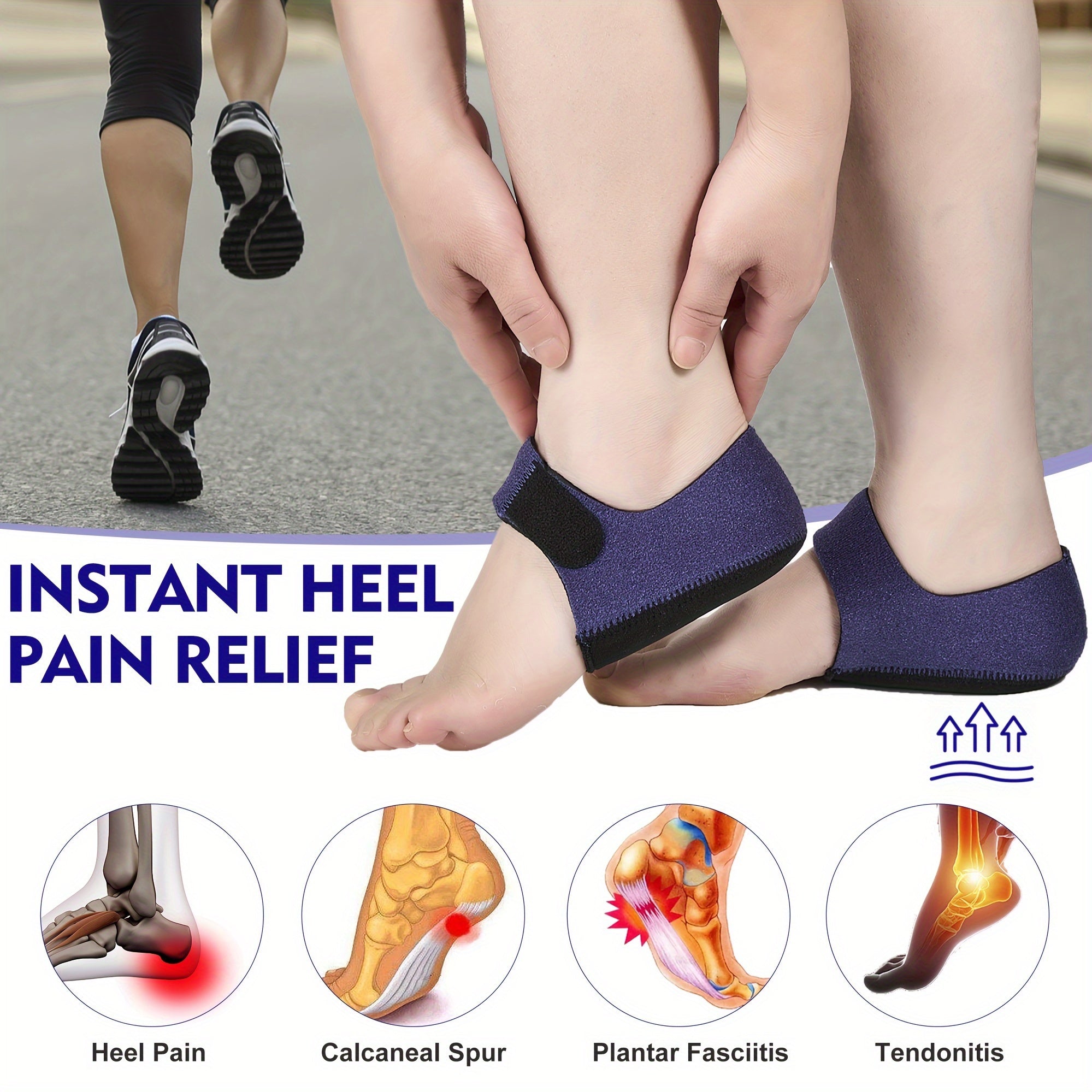2 Pairs Gel Heel Cushion Pads Thickened Heel Protectors