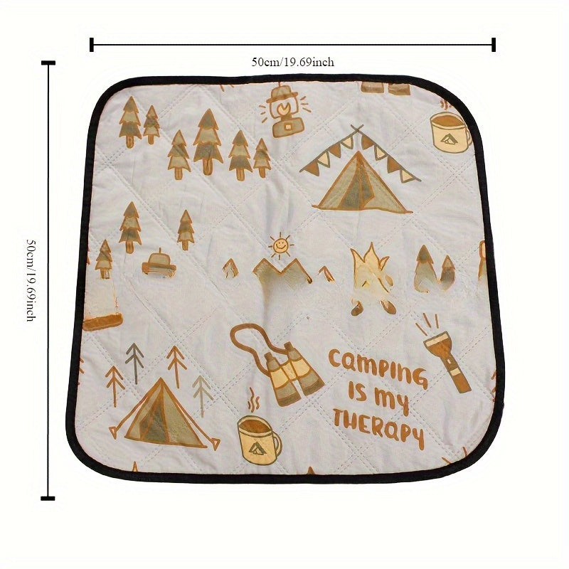 Chiffon Fleece Camping Seat Cushion with Aluminum Film - Heat Insulation