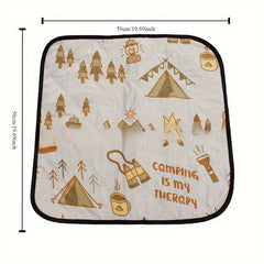 Chiffon Fleece Camping Seat Cushion with Aluminum Film - Heat Insulation