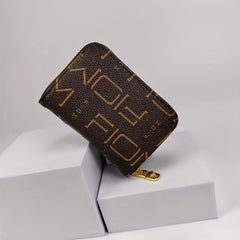 Vintage Style Women's Wallet Set Large Capacity Tri Fold Button Close
