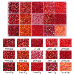 Rice & Tube Bead Set w/ 15 Grid Boxes - 1 Pack