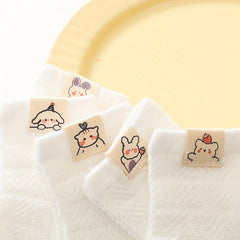 5Pairs Baby Girls Mesh Cartoon Pattern Socks Breathable Short Tube