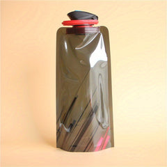 700ML Sports Folding Water Bag Portable Plastic Bottle