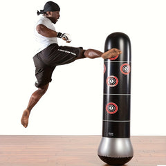 1pc Inflatable Boxing Column 1.6m Boxing Sandbag w/ Inflator