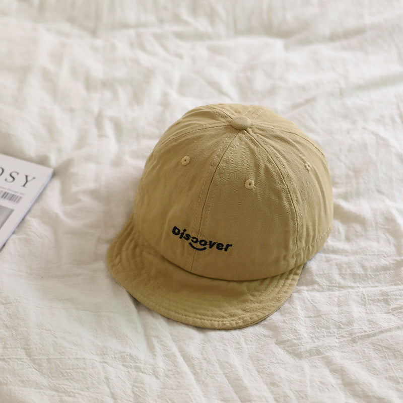 Kids Sunshade Baseball Cap w/ Letter Embroidery, Adjustable for Outdoor Sport