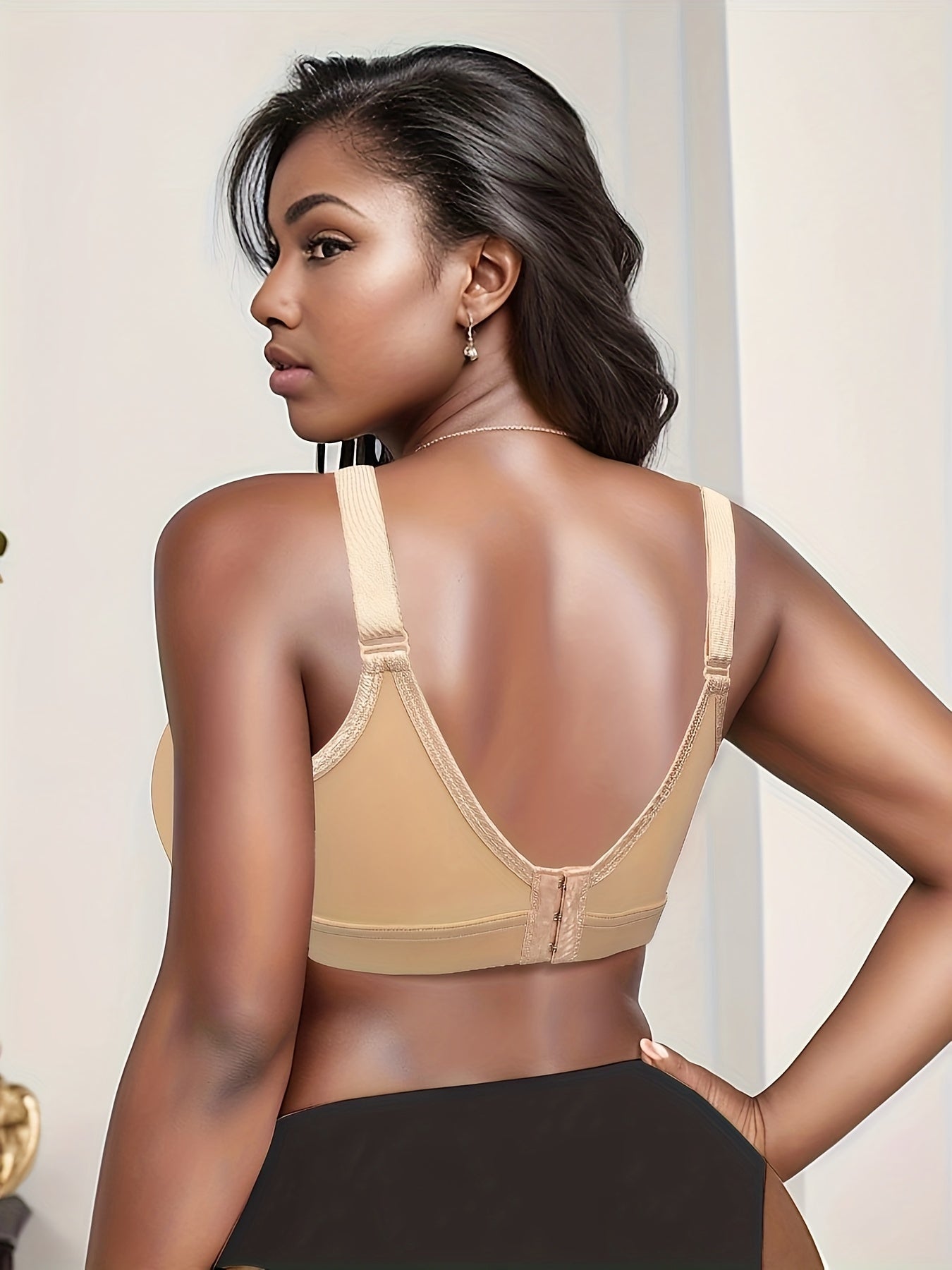 Plus Size Comfort Bra Wide Straps Wireless Medium Stretch