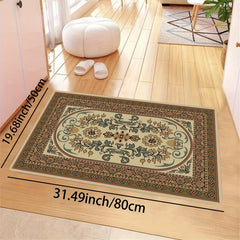Vintage Area Rug Abstract Floral Pattern Floor Carpet
