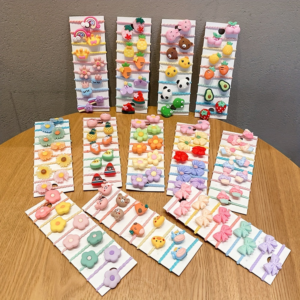 Girls Cartoon Hair Tie Hair Bands Ponytail Holders Scrunchies Hair Accessories