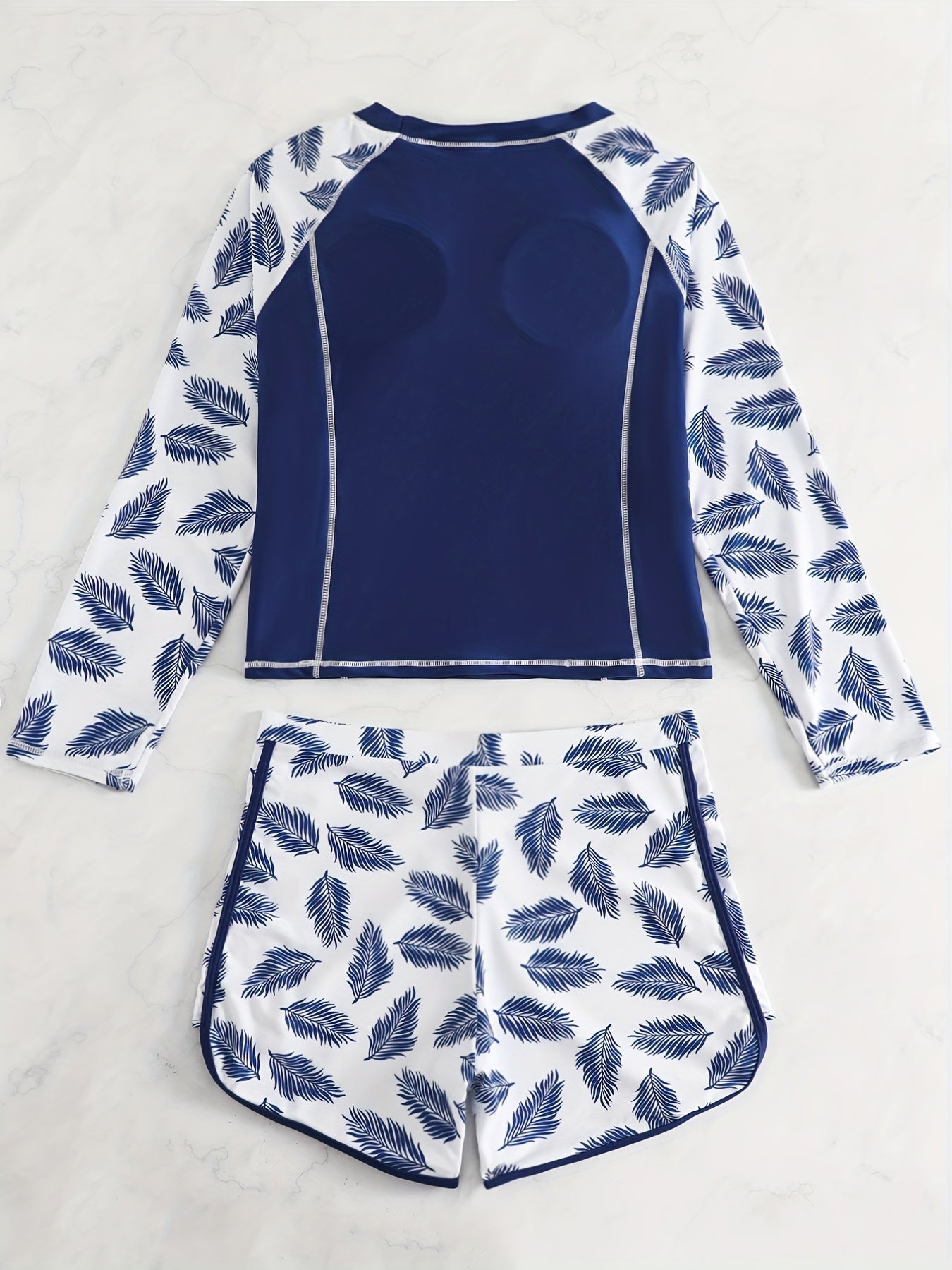 Modest Swimsuit Set Women's Plus Long Sleeve
