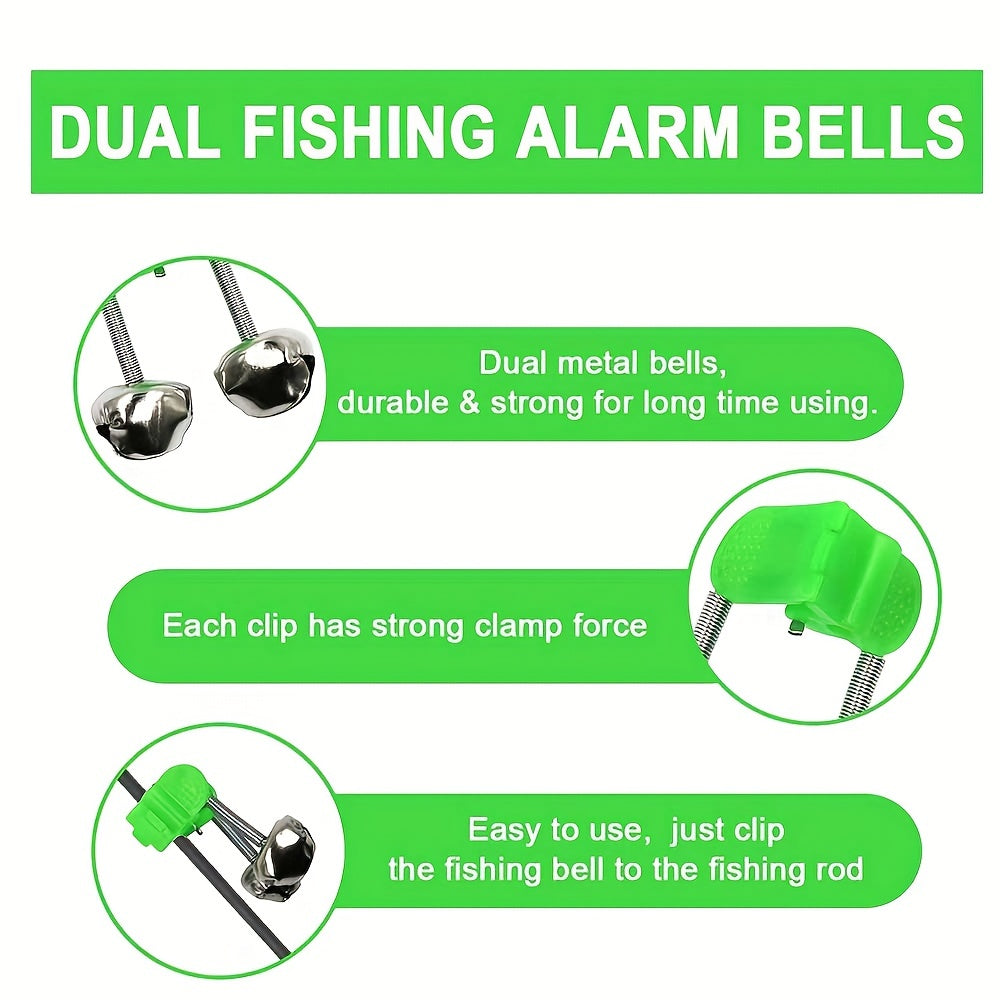 50pcs Plastic Fishing Bell Clips Rod Bite Alarm Ring Outdoor Accessories