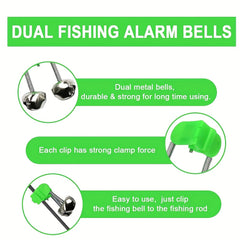 50pcs Plastic Fishing Bell Clips Rod Bite Alarm Ring Outdoor Accessories